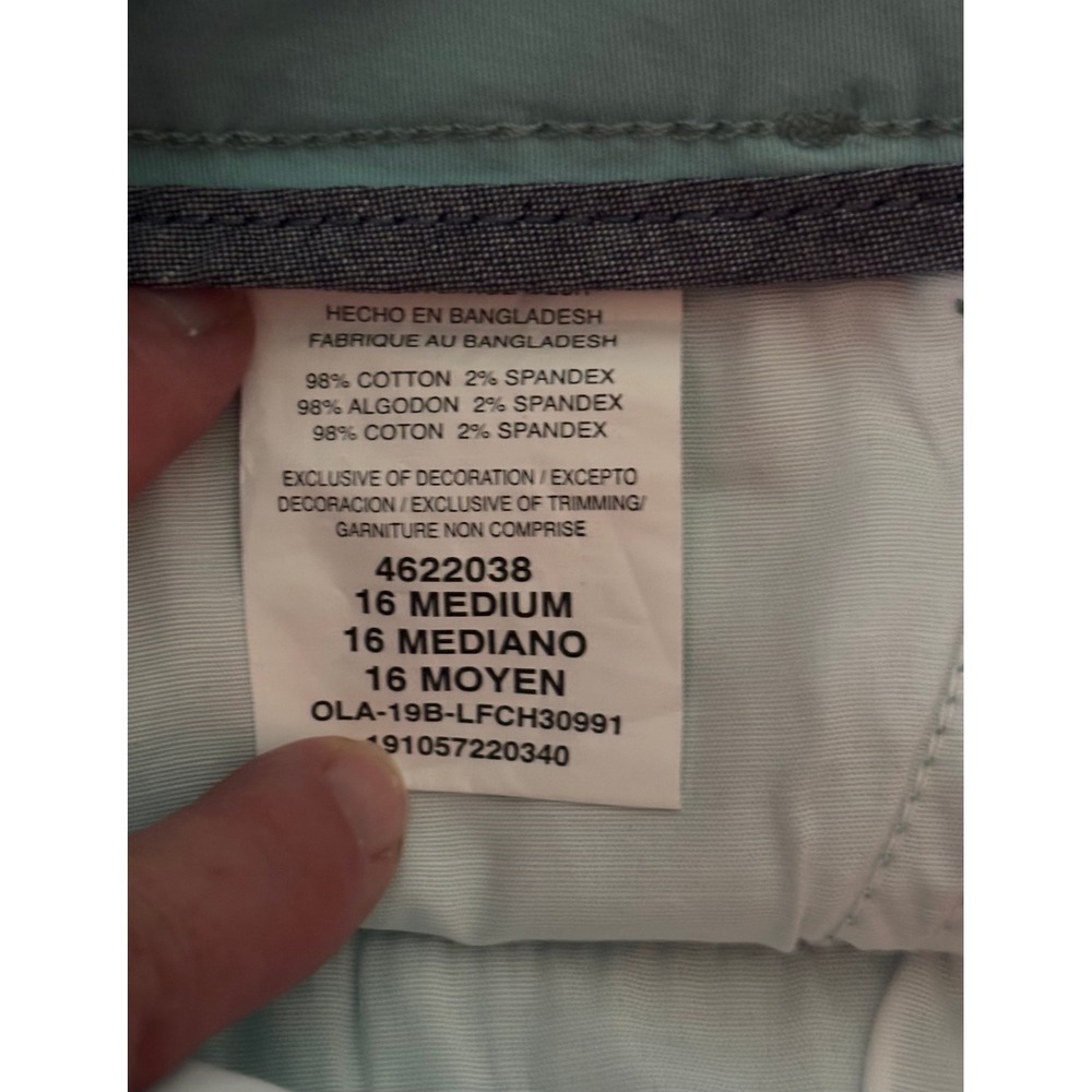 NWT Lee Women Mint Green Walk Shorts Regular Fit Mid Rise Size 16 Medium 4622038 - Picture 6 of 6